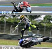 Sports combined with motorcycle racing…