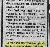 Men and their taste in women…