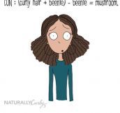 Having curly hair…