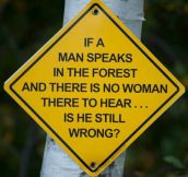 If a man speaks in the forest…