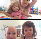Faceswaps of children and their dolls…