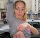 Scarlett Johansson New Tattoo Lucky You