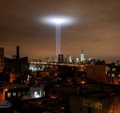 9/11 tribute as seen from Brooklyn…