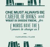 Be careful with books…