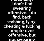 The thing about swearing…
