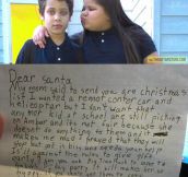 Boy asks Santa to help his bullied sister…