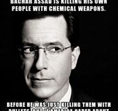Colbert on the new war…