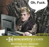 Joffrey checks his family tree…