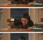 How I pour my wine…