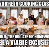 Cooking class dilemma…