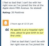 Guy misses child’s birth waiting for 5S…