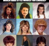 Choosing a hair style…