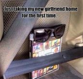 Giving my new girlfriend a ride home…