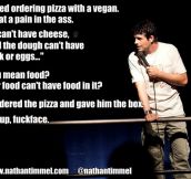 Eating with vegans…