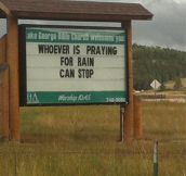 Sign at a church in Colorado…
