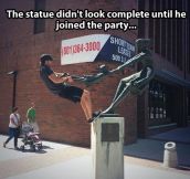 The statue is now complete…