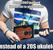 Hipsters’ ukulele…