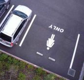 Women’s only parking space…