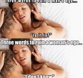 Men And Women Ego Problems…