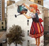 The Legends Of Giants, awesome wall mural in Poland…