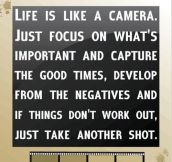 Life is like a camera…