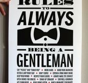 Always be a gentleman…