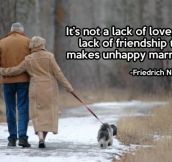Unhappy marriages…