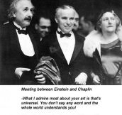 Meeting between Einstein and Chaplin…