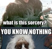Jon Snow tries technology…