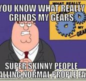 Judgmental skinny people…