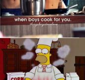 When boys cook for you…