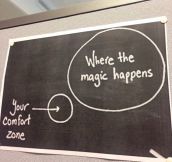 Now leave the comfort zone…