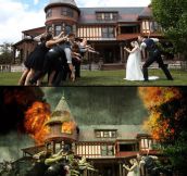 One of the most creative wedding pictures ever…