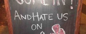 Bar owner has great sense of humor…