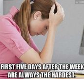 The hardest part of the week…