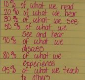 What we really learn…