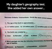 Little girl nails geography test…