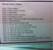 Cooking a turkey