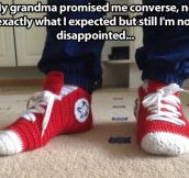 Crochet Converse slippers