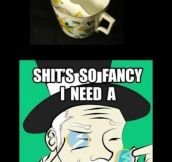 Fancy cup for gentlemen