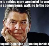 Ronald Regan speaking about his wife