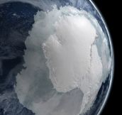 The coldest continent as seen from space…