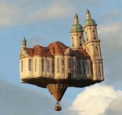 Inflatable castle in the air…