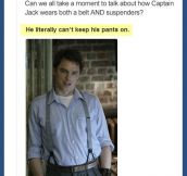 Captain Jack’s suspenders…