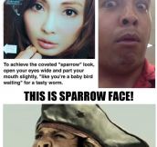 The real Sparrow face…