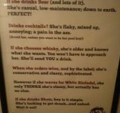 What women usually drink…