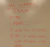 Exam instructions…