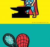 Super heroes and their part time jobs…