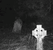 Horrifying graveyard ghost caught on camera…