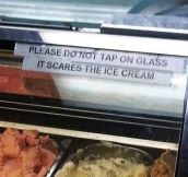 Please don’t tap on the glass…